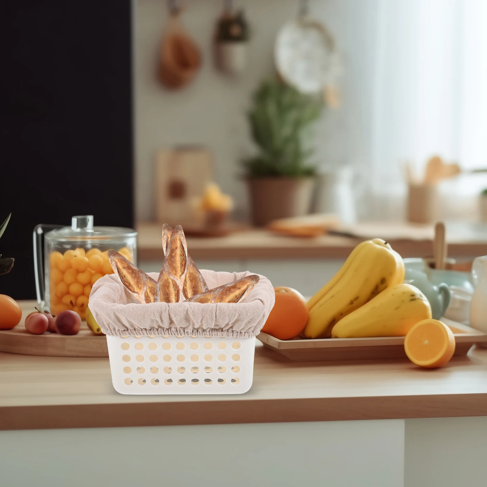 

Bread Basket Liner Cover Fermentation Proofing Sourdough Kit Cotton Reusable Storage Basket Liner Cover Baking Kitchen Storage