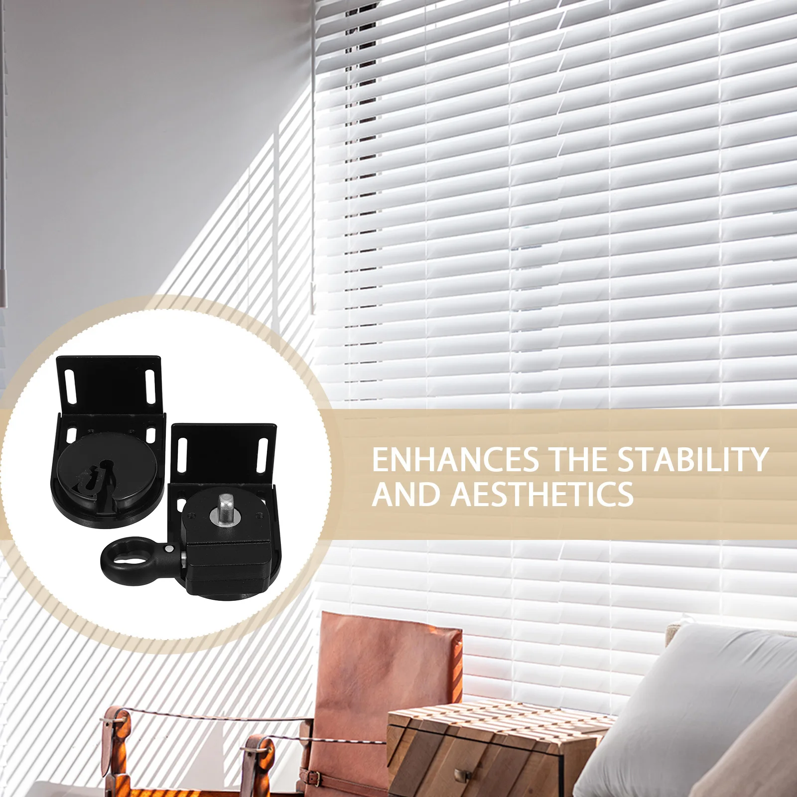 

Cordless Outdoor Windproof Curtains Roller Blind Support Bracket Black Gear Universal Compatibility Easy for Roller