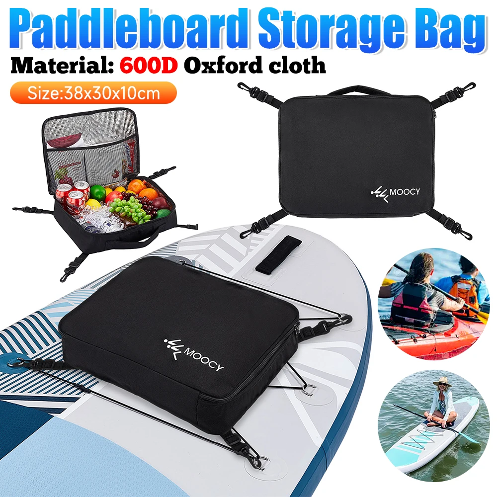 Paddleboard Deck Bag SUPPaddle Storage Bag Paddle Deck Refrigerator Bag Elastic mesh Storage Bag Sup Accessories For Camping