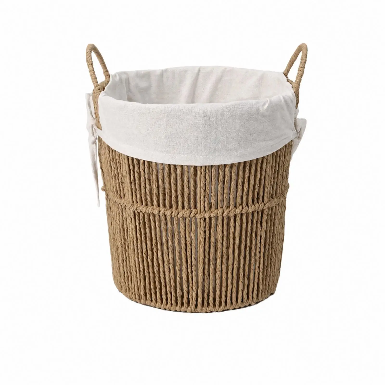 Breathable Storage Basket for Laundry with Removable Liner for Bedroom Use