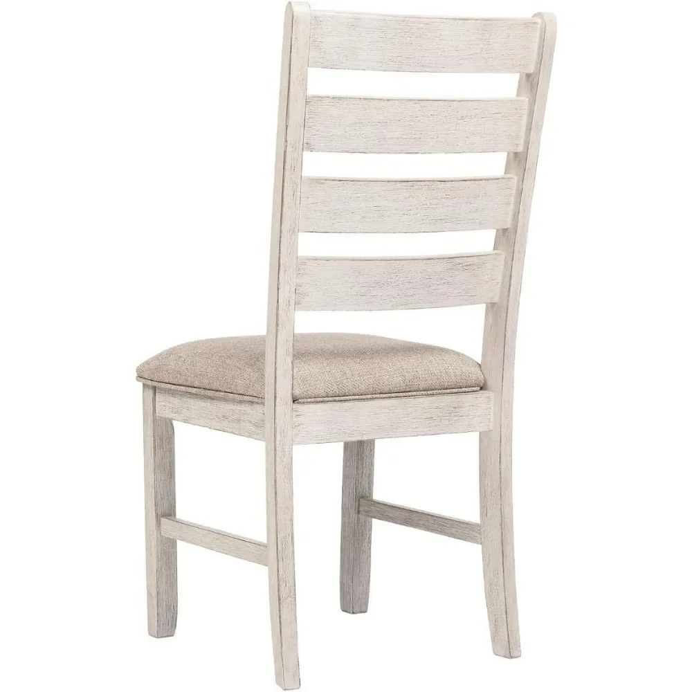 Silla moderna de comedor de granja, 2 unidades, silla de restaurante moderna de mediados de siglo en blanco