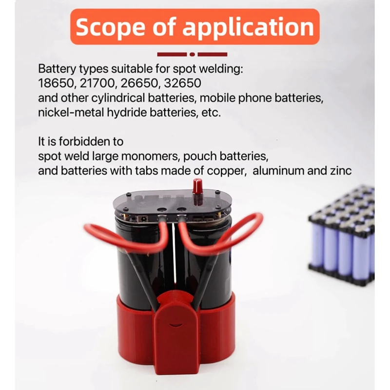 Imagem -05 - Farad Capacitor Ponto Soldador Display com Interruptor de pé 99 Engrenagens 18650 Bateria Conjunto 2.7v