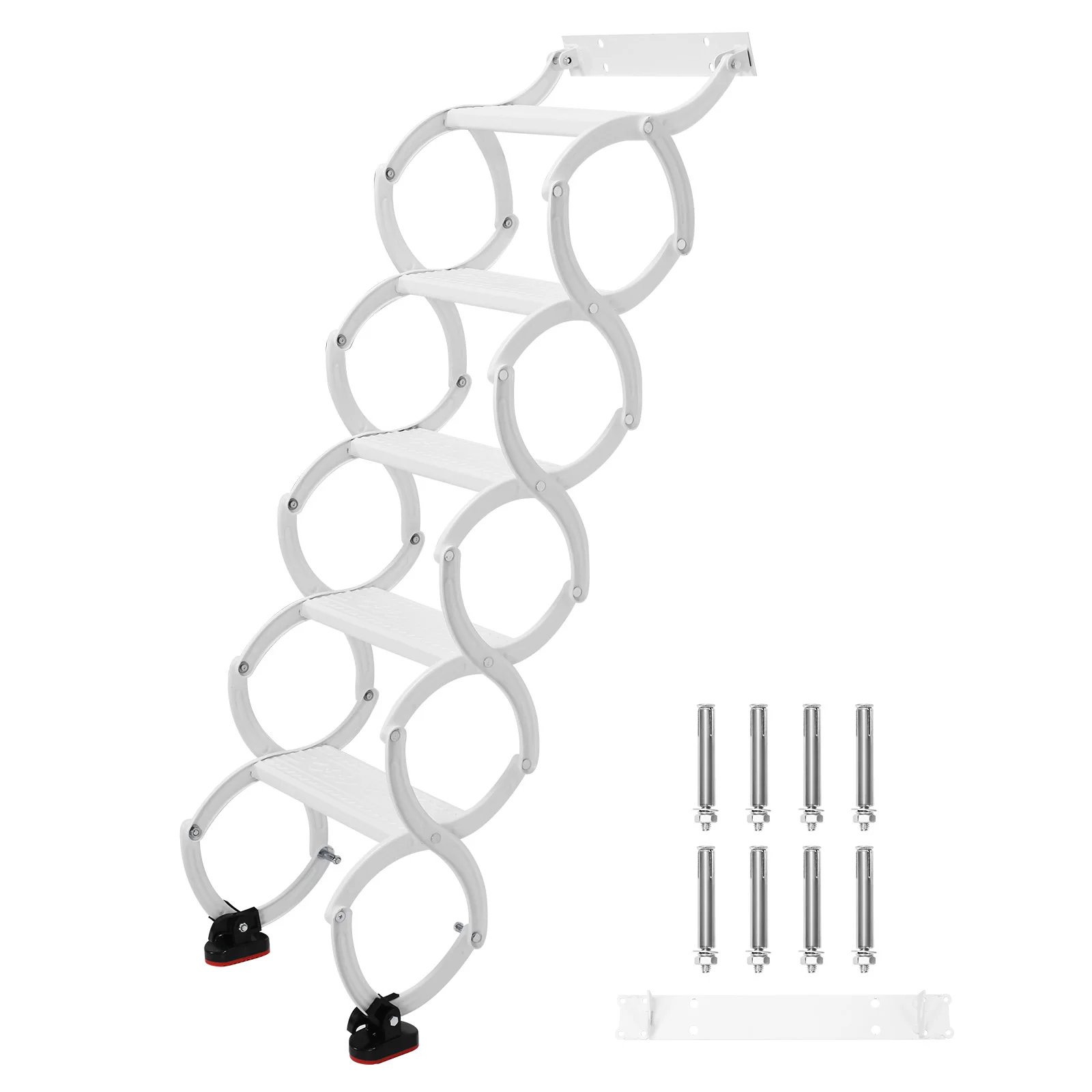 

Настенная портативная лестница для кемпинга с 5-8 ступеньками, противоскользящие ступеньки, выдвижная лестница, высота 49-78 дюймов, для автодомов и складов