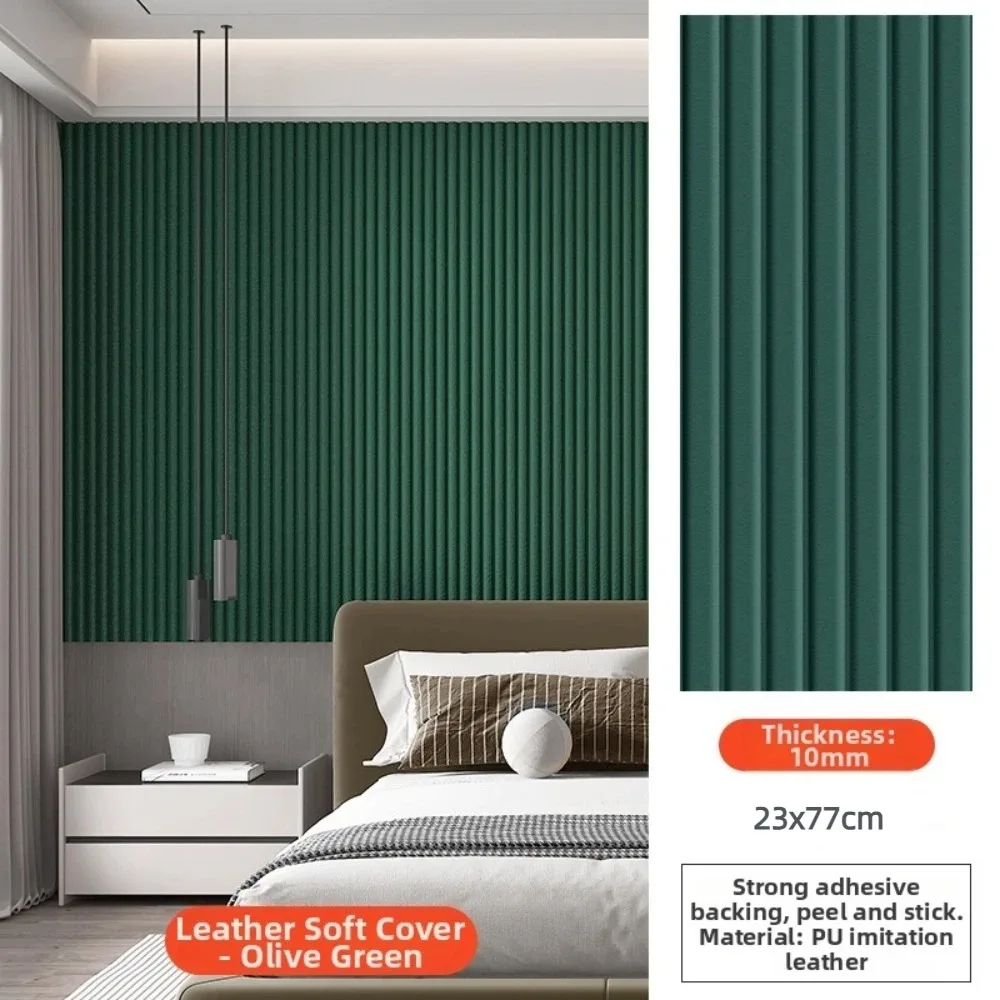 Leather Soft Bag Wall Sticker Widened Anti-collision 3D Sticker Thickened Peel and Stick Wall Panels Wallpaper Corner Windowsill
