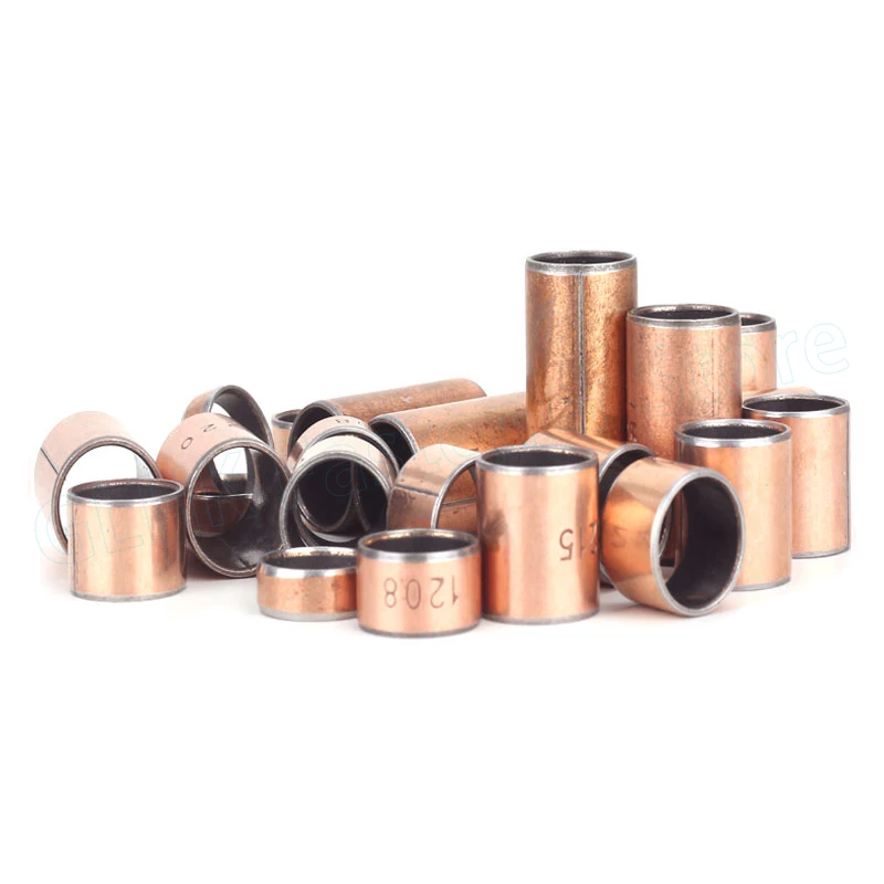 10Pcs SF-1 Oil-Free Self-Lubricating Composite Bearing Bronze Bushings Inner Dia 3 4 5 6 7 8 9 10mm Outer Dia 5 - 12mm