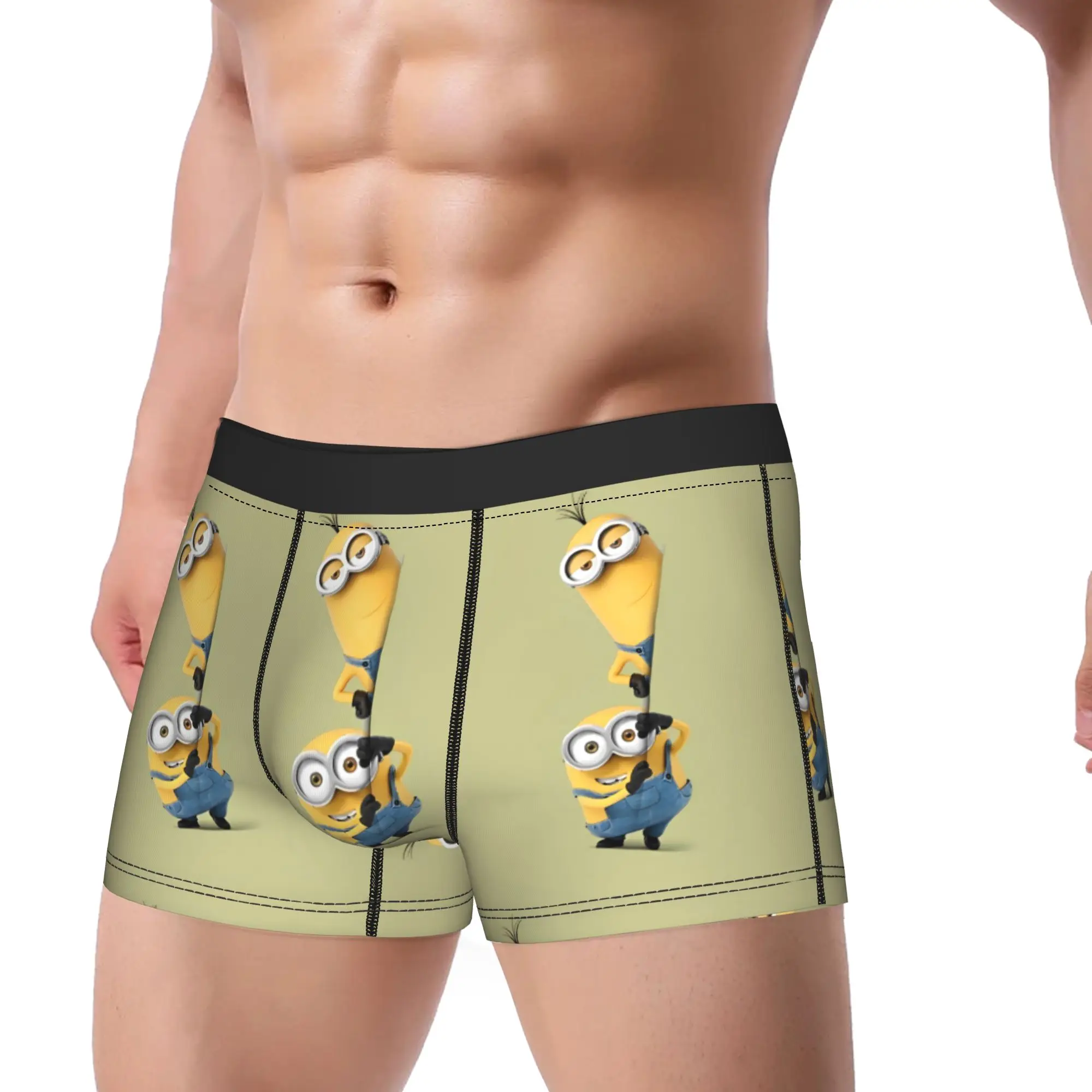 M-Minioned Underwear  Custom DIY Boxer Shorts Hot Sale Men Panties Novelty Shorts Briefs Gift