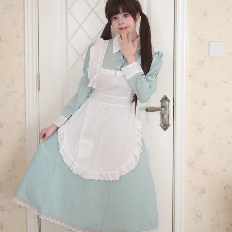 

Cosplay Costume Lolita Dress traditional British Maid long dress Japanese anime girl uniform Halloween Costumes Women Masquerade