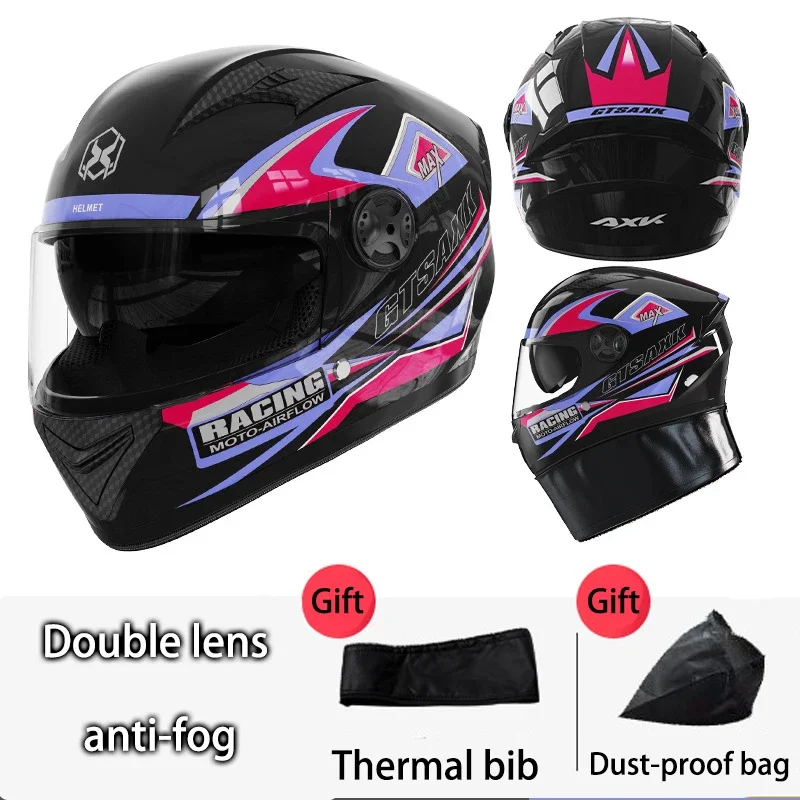 DOT Approved Full Face Helmets Crash Motorbike Protective Gear Men Women Flip Up Helmet Motorcycle Double Sun Visor Helmet Hats