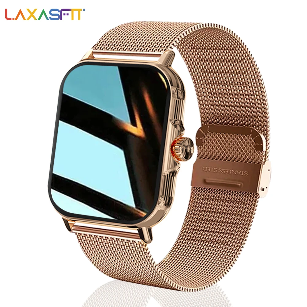 LAXASFIT Man Woman Smart Watch Bluetooth Talk Fitness Sports Watch Heart Rate Sleep Pedometer Message Alert Smart Watch Gift