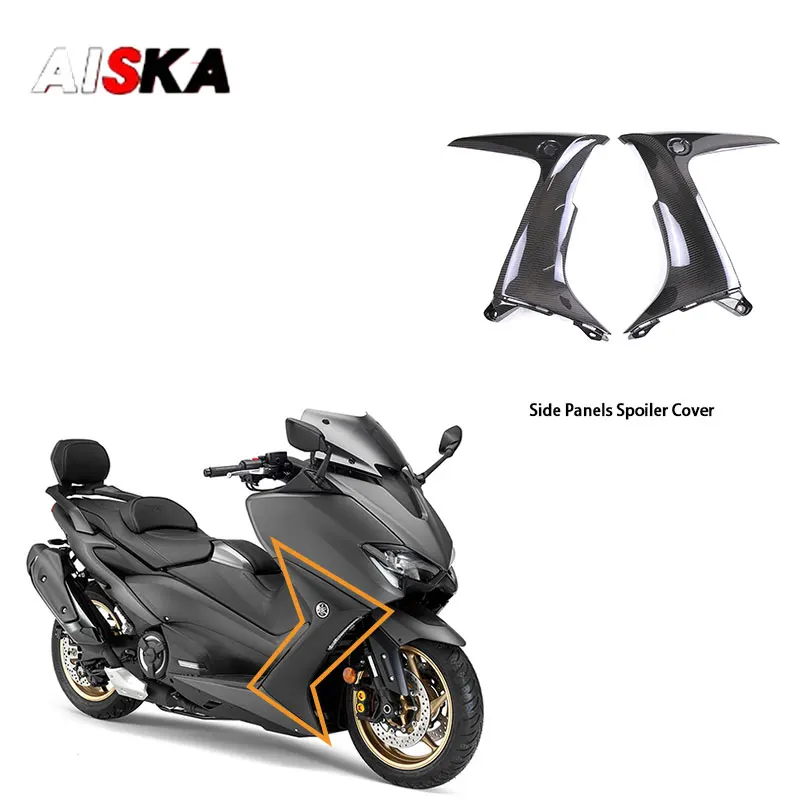 Full Carbon Fiber Motorcycle Side Panels Spoiler Cover Fairing Kit For YAMAHA TMAX560 TMAX-560 2020 - 2024 T-MAX 530 2017 - 2019