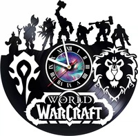 World Warcrafts Vinyl Record Wall Clock Silent Living Room Bedroom Decorative Wall Clock Creative Home Hotel Wall Decoration