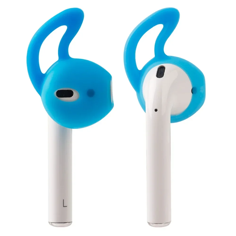 6-1 คู่ซิลิโคนสําหรับ Apple Airpods หูฟังบลูทูธแขนป้องกันในหู Anti SLIP Earpods Eartip หมวกหูฟัง