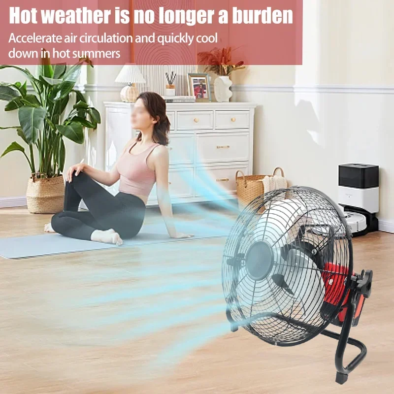 Outdoor Strong Wind Brushless Motor Floor Mounted Electric Fan Household and Commercial Fan For Milwaukee 18V Li-ion Battery