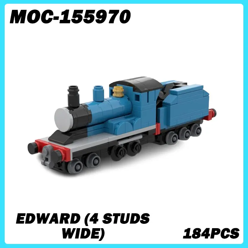 

MOC- 155970 Серия мини-поезд Синий Эдвард (ширина 4 шпильки) Коллекционная образовательная модель Кирпичная головоломка Игрушка Подарки на день рождения 184 шт.