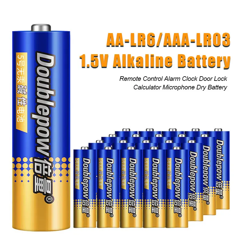 

AA AAA 1.5V Battery No. 5/7 Disposable Cell LR6/LR03 Alkaline Batteries for Toys Calculator Door Lock Mouse Alarm Clock Keypads