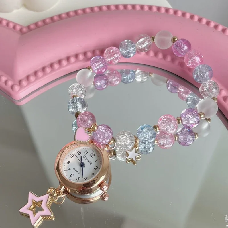 Nuevo reloj de cuarzo de lujo para mujer, tendencia clásica simple y sencilla, retro, redondo, elegante, pequeño reloj de oro para mujer, regalo de cumpleaños