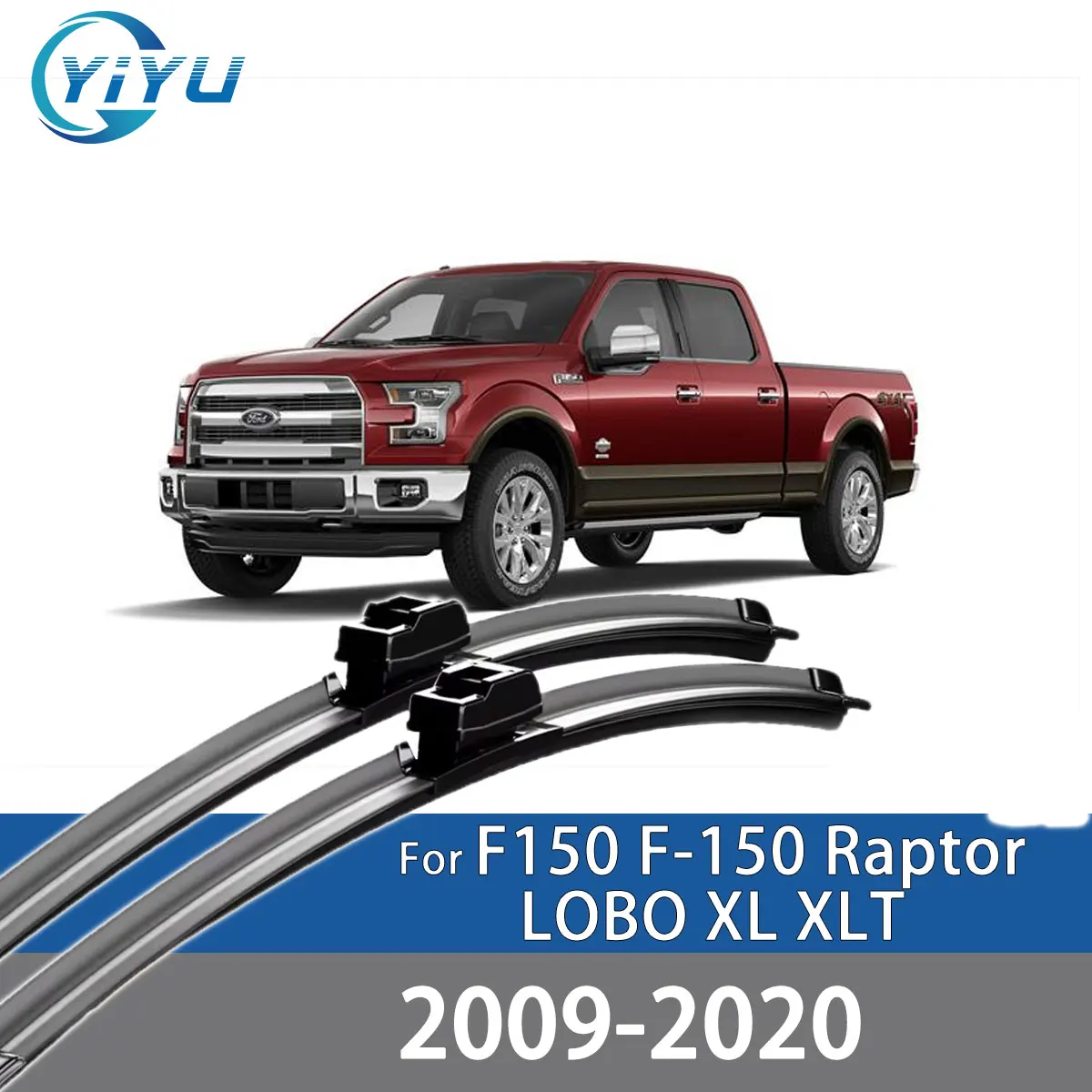 2PCS Car Front Wiper Blades For Ford F150 F-150 Raptor LOBO XL XLT 2009-2020  Windshield Windscreen Accessories