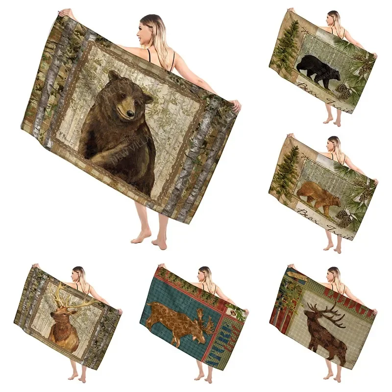 Hawaiian style bathroom adult soft bath towel sauna large beach towel modern fitness towel hotel women's shower quick drying