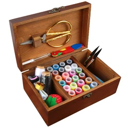 IMZAY Sewing Tools Accessories Set With Colorful Sewing Thread Stainless Steel Golden Scissors Household Sewing Supplies Kit