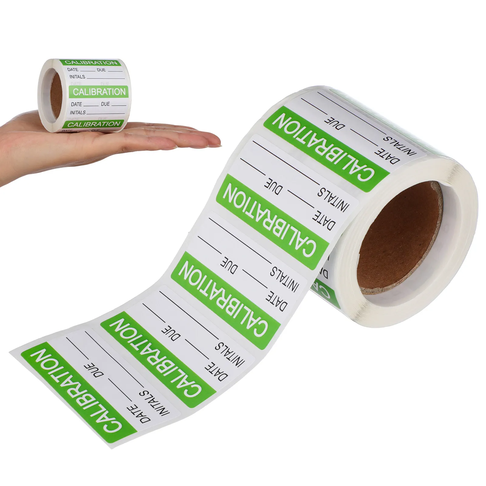 

300Pcs Roll Self-Adhesive Calibration Labels High-Quality Writable Semi-Gloss Adhesive Stickers for Quality Control Warehouse