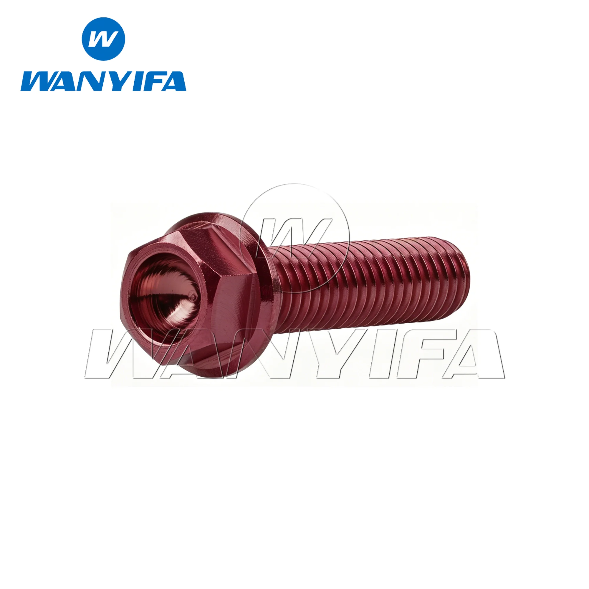 Wanyifa Titanium Alloy Bolts M6x10–50-100mm Small Hex Head Flange Burgundy Screws Suitable for Bicycles and Motorcycles 4/10pcs