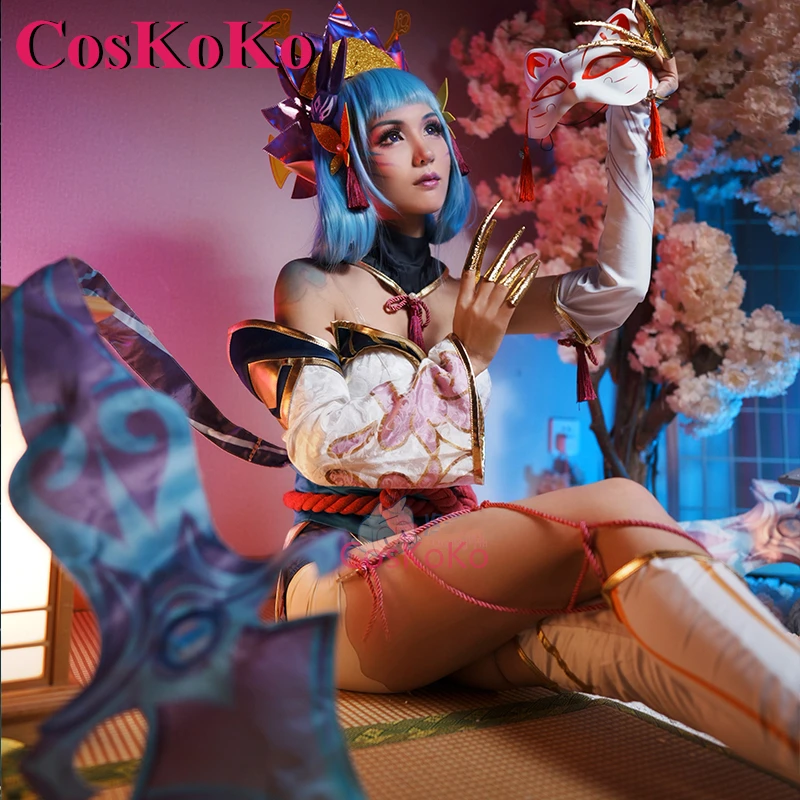 CosKoKo Evelynn Cosplay Anime Game LOL Costume Soul Lianhua Fashion Sweet Uniform Women Halloween Party Role Play Clothing S-XL