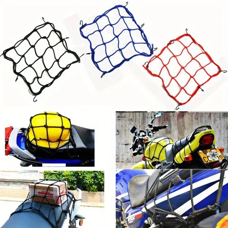 Motorcycle Luggage Net Cover for Car Styling Trunk Fixing Net Mesh Rubber Elastic Web Bungee Motorcycle Accessories