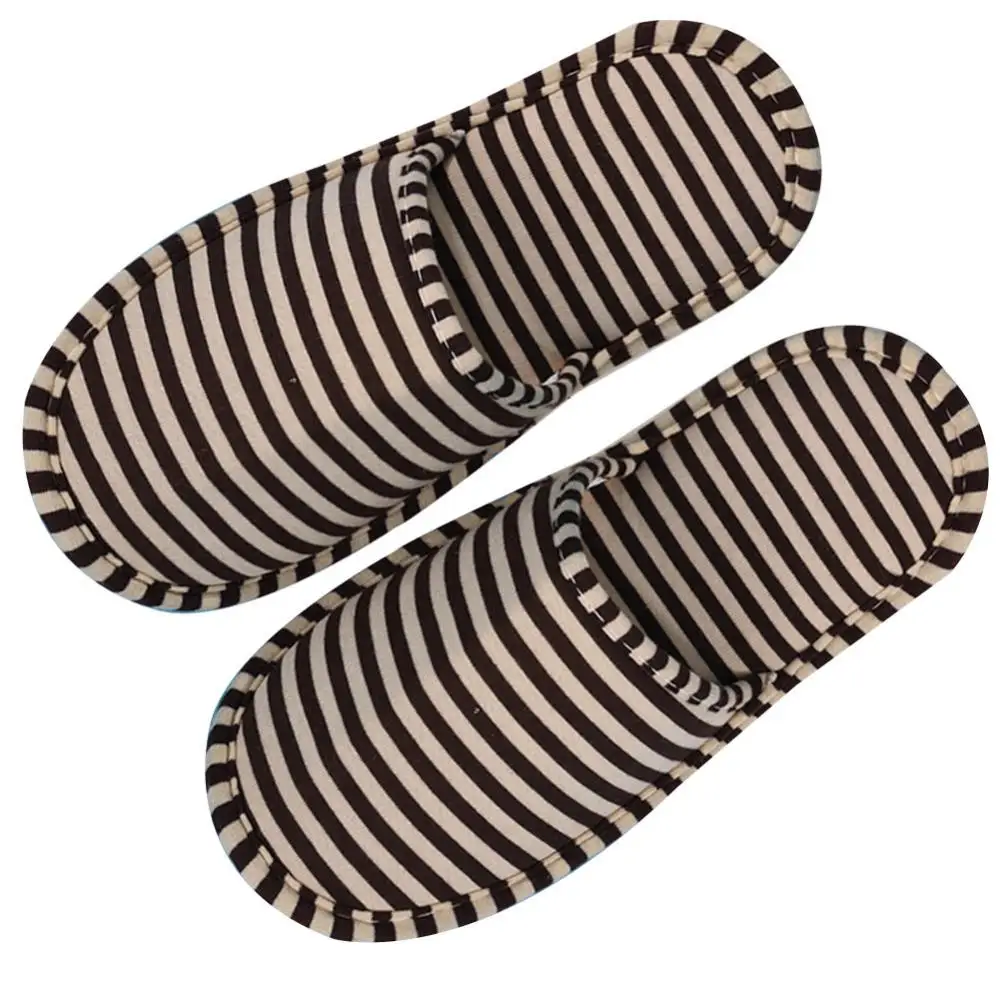 Slippers Fashion Shoes Women Outdoor Women's Foldable Unisex Stripe Print Non-Slip Thicken Hotel Travel Homewear Women's 2023