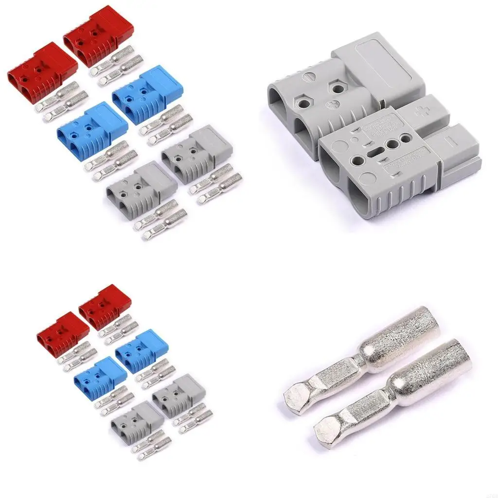  120A 600V Gray Red Blue SB120 Plug Connector Double Pole with Copper Contacts