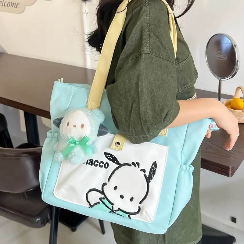 28cm Kwaii Shoulder Bag Kuromi Melody Pochacco Student Classroom Book Pack Kawaii Cute Birthday Girl ornament Christmas Gifts