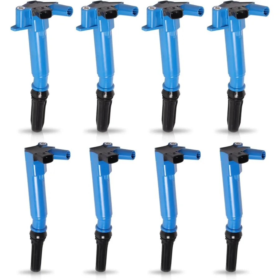 

Set of 8 Blue Ignition Coil Pack Compatible with Ford F150 F250 F350 E350 Super Duty Lobo 2010-2017 V8 6.2L Engines High-Perfor