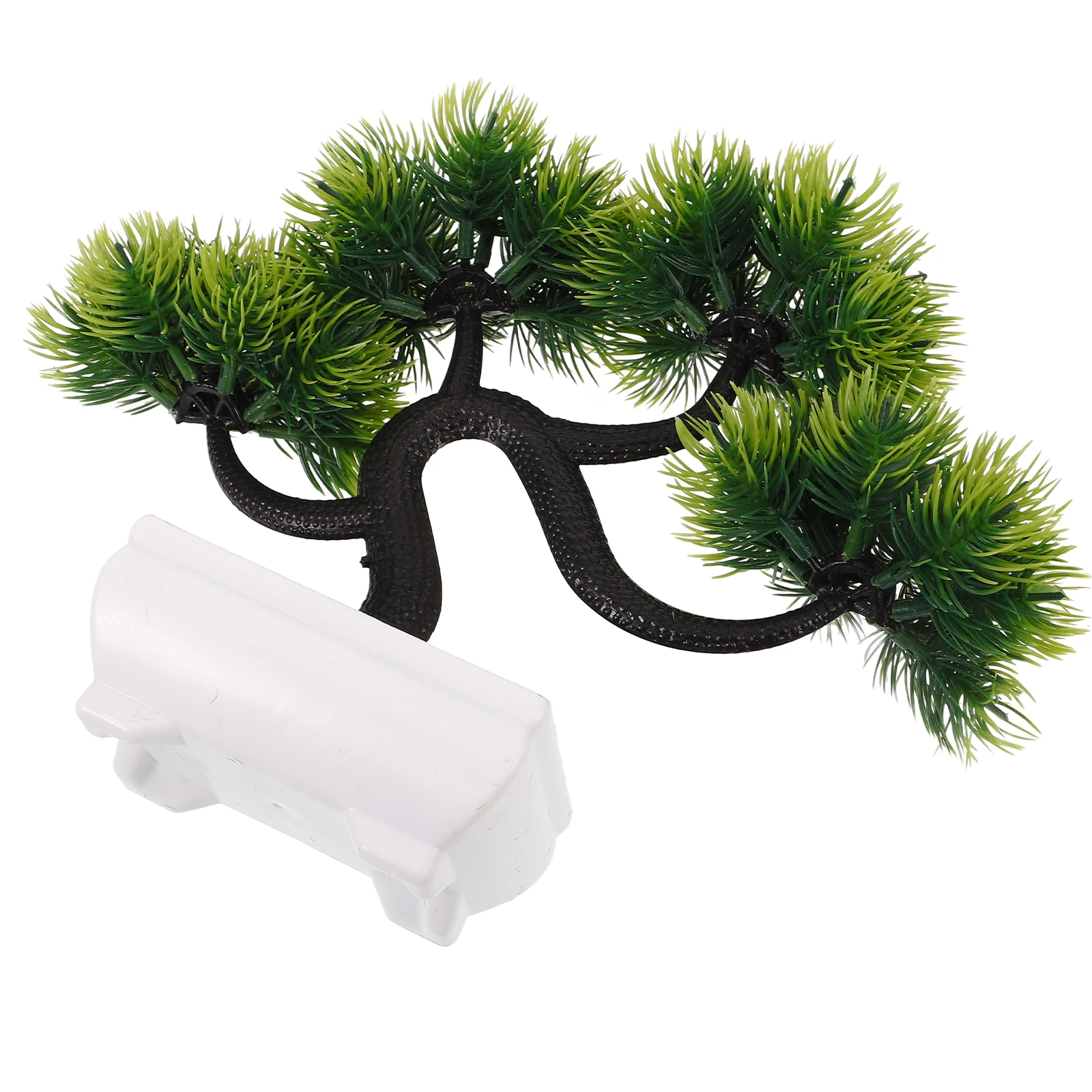 

Realistic Artificial Bonsai Tree Fake Plastic Desk Plant Green Potted Pine Home DecorSmall Plants Shelf Ornament