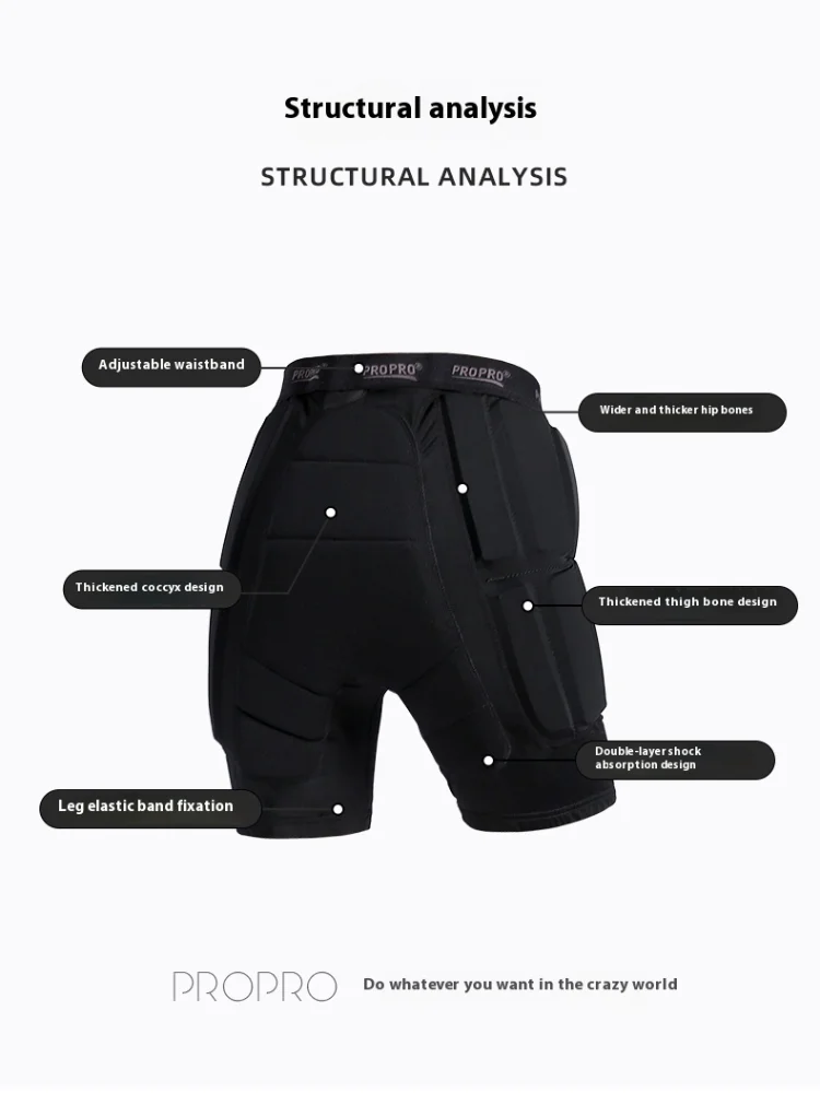 PROPRO Ski Hip PadsUnderwear Skiing Protection Shorts Motocross Shorts Protector  Hip upport Padded Protection Ski Protective