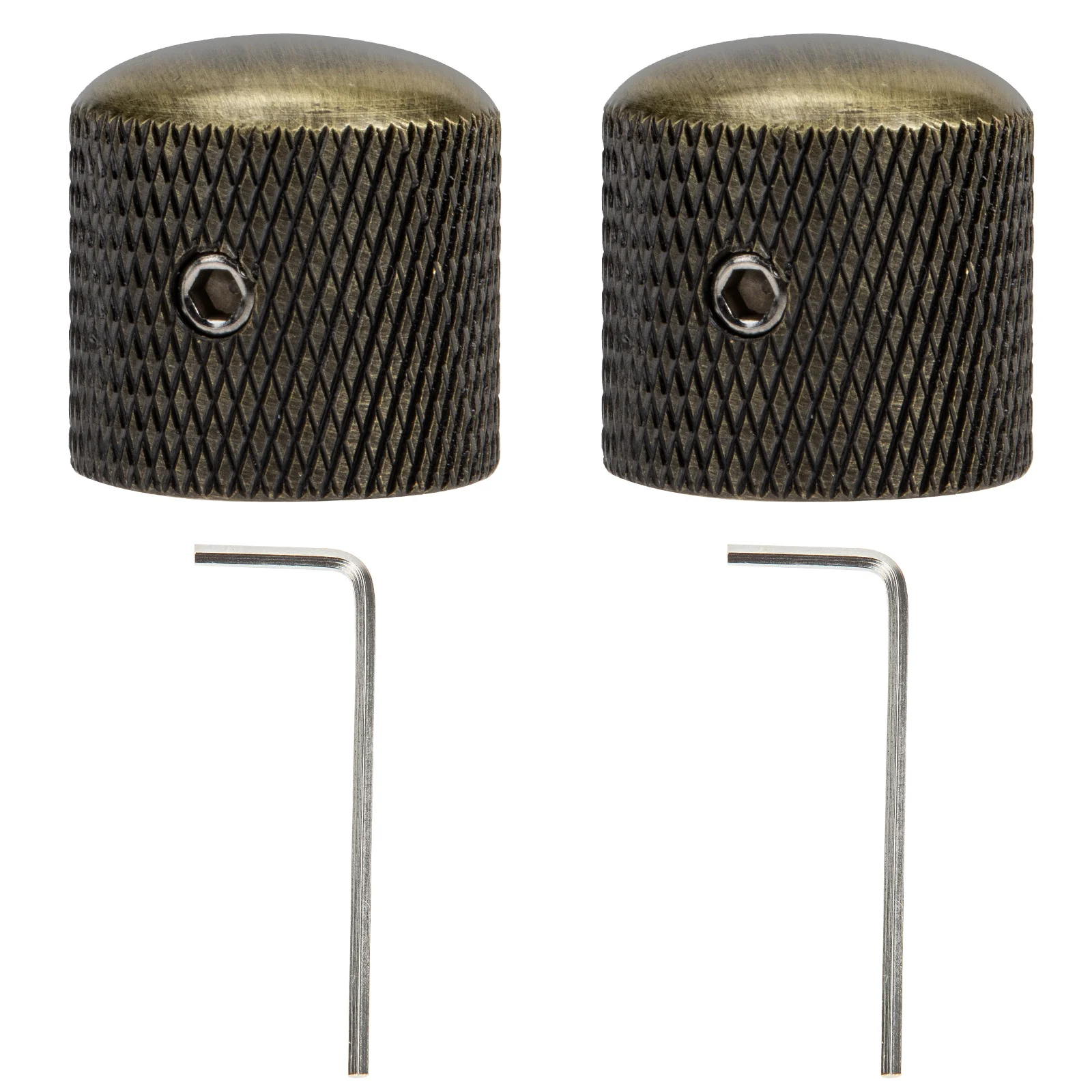 

2Sets Metal Guitar Knobs Potentiometer Manual Control for Synthesizers Electric Guitar Bass Volume Control Wrenches