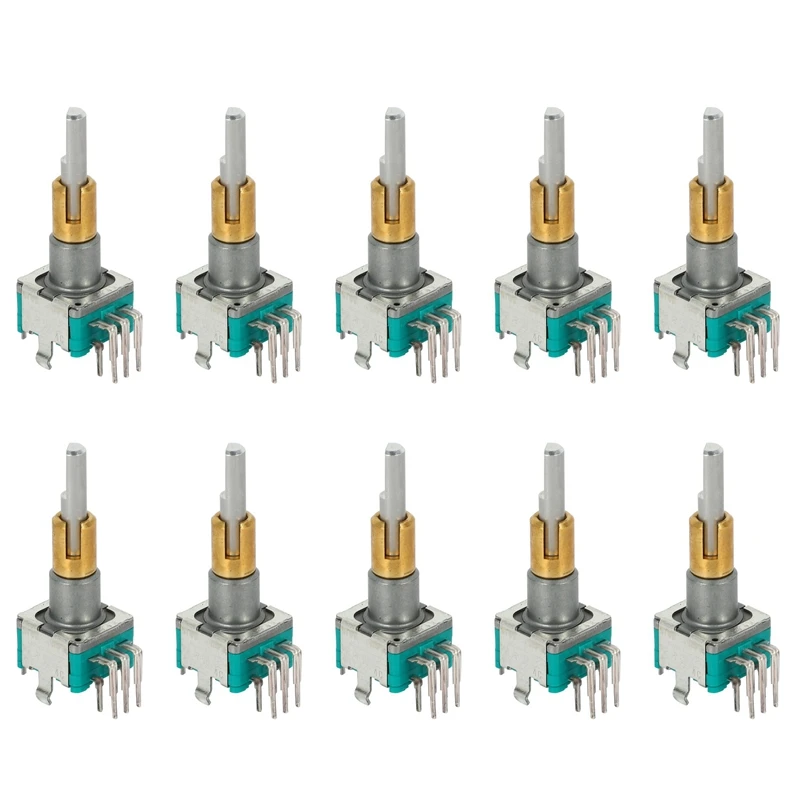 10X EC11EBB24C03 Dual Axis Encoder With Switch 30 Positioning Number 15 Pulse Point Handle 25Mm