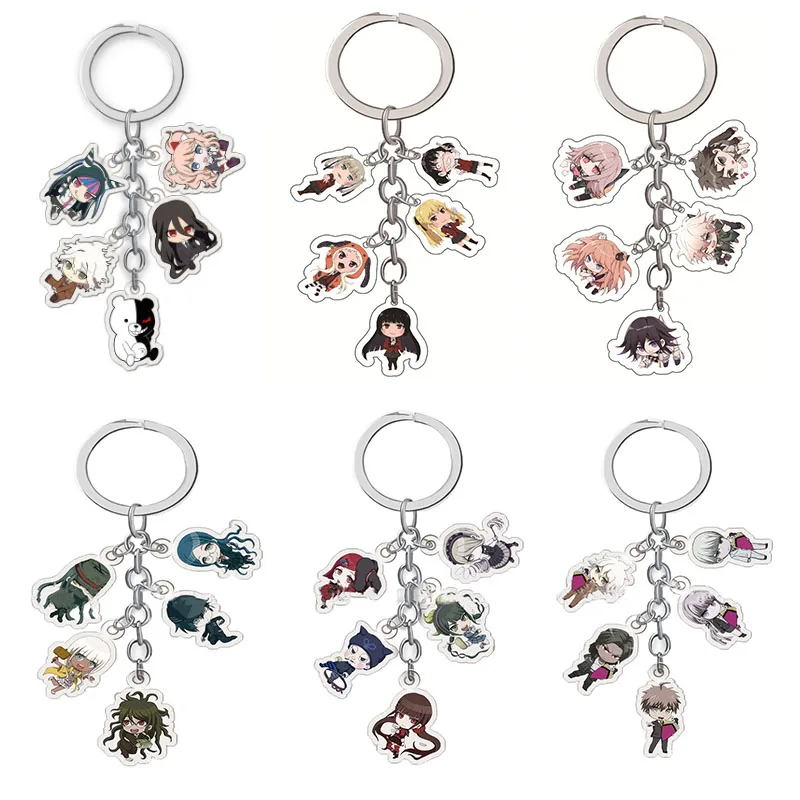 Anime Danganronpa:Trigger Happy Havoc Keychain Nagito Komaeda Hinata Hajime Multi  Pendant Key Chain Cosplay Accessories Gift