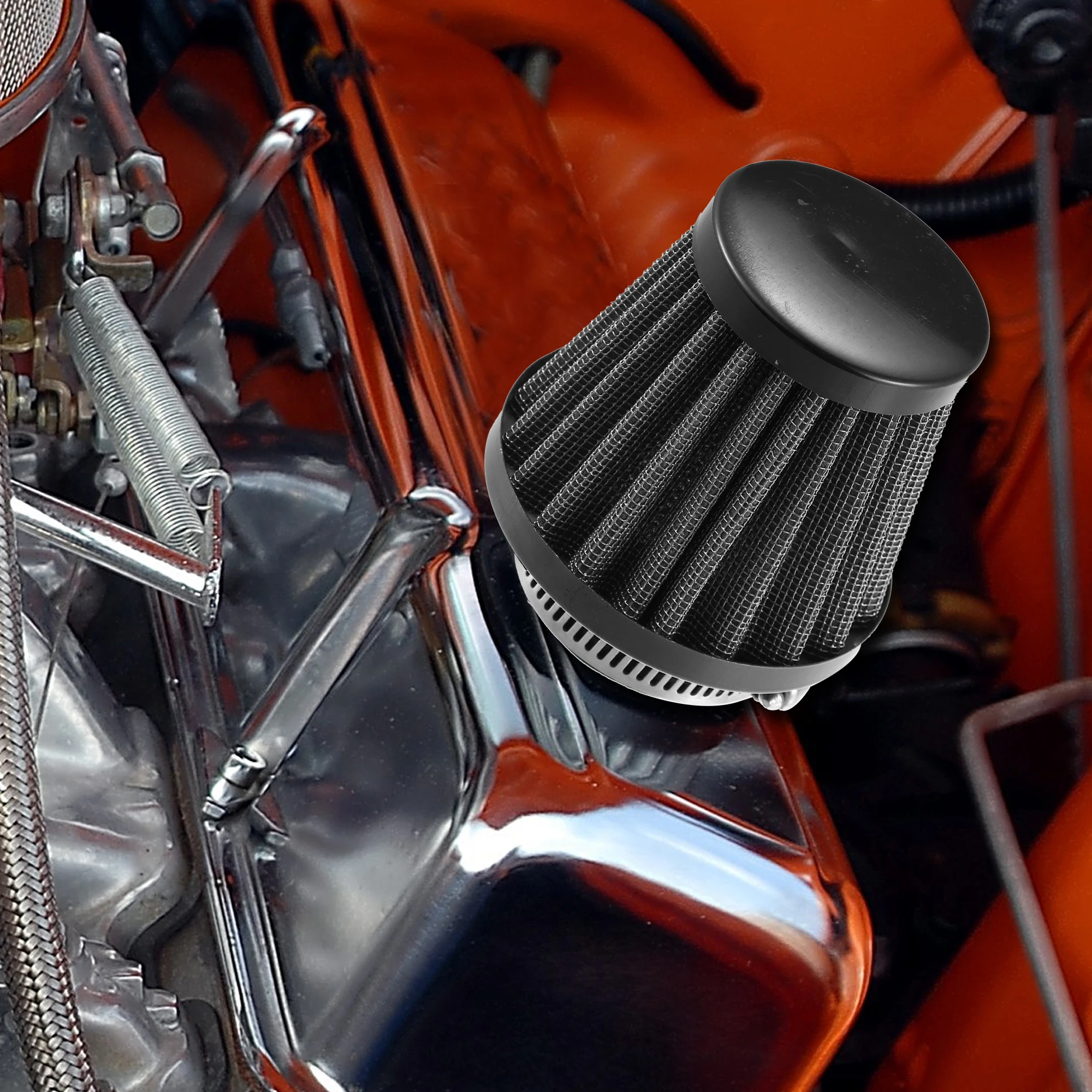 Motoforti 35mm 38mm 42mm 45mm 48mm 58mm Motorcycle Air Filter Cleaner Round Mushroom Head Filters Intake Pipe Modified