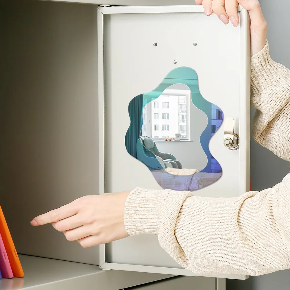 Home Essentials Bathroom Cabinet - New Magnetic Geometric Pattern Mirror for