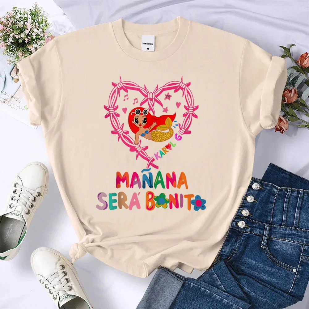 Tomorrow Sera Nice Karol g tshirt women comic tshirt female harajuku manga streetwear clothes