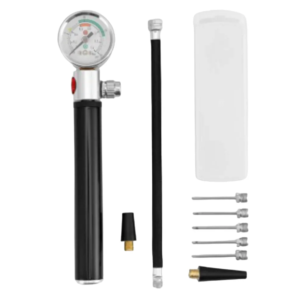 

Манометр, велосипедный насос, шариковая игла в комплекте, компактный дизайн, легко носить с собой, сменные насадки 20,5x7,5x4,5 см