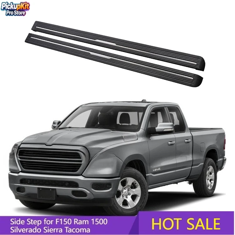 

Premium Heavy Duty Electric Running Boards Side Steps for F150 Ram 1500 Silverado Sierra Tacoma