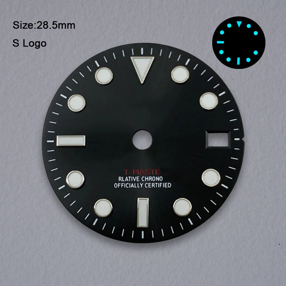 28.5 مللي متر S شعار NH34 GMT 2 الطلب الذهب الأسود حركة الحدود الجليد الأزرق مضيئة نيزك ساعة تعديل اكسسوارات أدوات