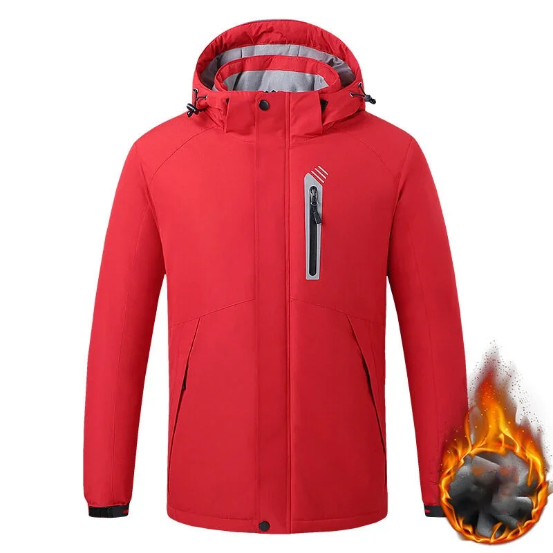 Winter Heating Jacket Men Usb 8 Places Heating Solid Color Warm Parkas Waterproof Sports Outdoor Couple Coats Men ZL237