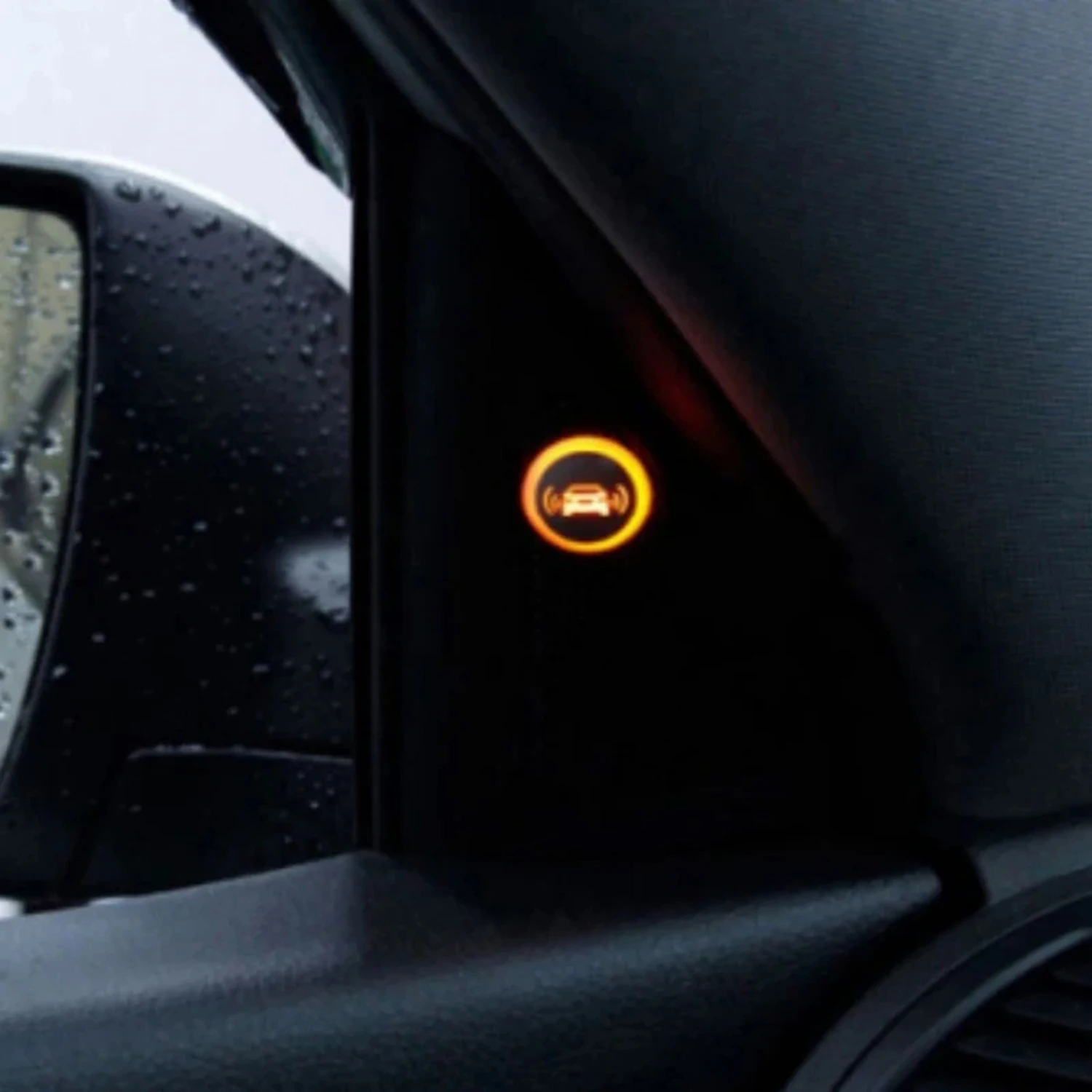 DPGKITS 2pc Car Blind Spot Radar Detection System Warning Light Driving Reversing Assistance Microwave Sensor Car Signal Lamp 5V