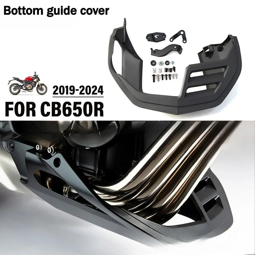 

Modified Engine Bottom Fairing Chassis Armor Guard Plate Carbon Fiber and Black for Honda CB650R 2019 2020 2021 2022 2023 2024