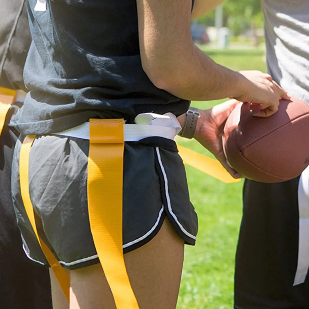 

Набор из 4 флагов для американского футбола, нейлоновые, с двойной строчкой, желтые, для детских тренировок, игровые ленты-стриперы, тесьма