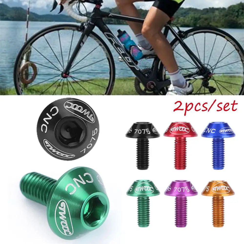 

2pcs Durable Mountain Bike Bike Accessory Aluminum Alloy Water Bottle Bolts Stainless Steel Screw Cage Holder Screw
