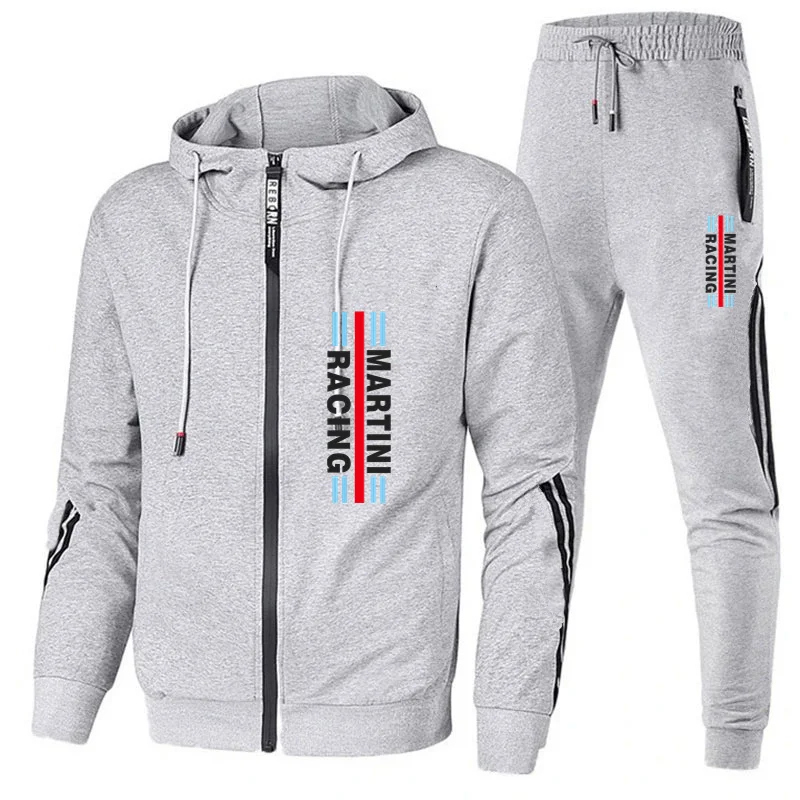 Fato com capuz de corrida Martini masculino, moletom casual, moda esportiva, marca de moda, outono 2022, marca