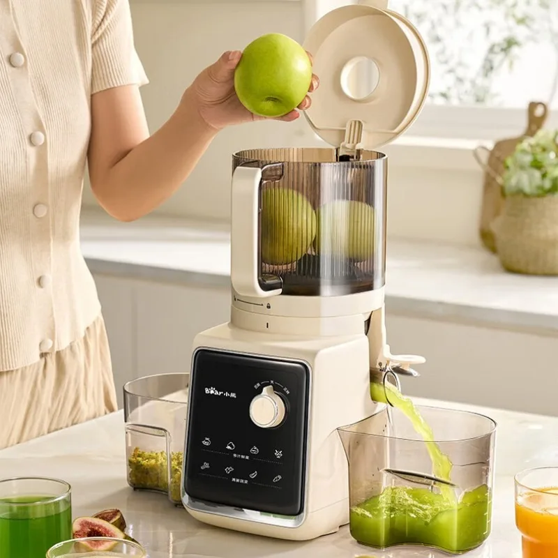 Bear Stage Squeezing Juicer Extra Large Chute Whole Fruits Veggies High Yield Cold Press Reverse Easy Clean Juicers