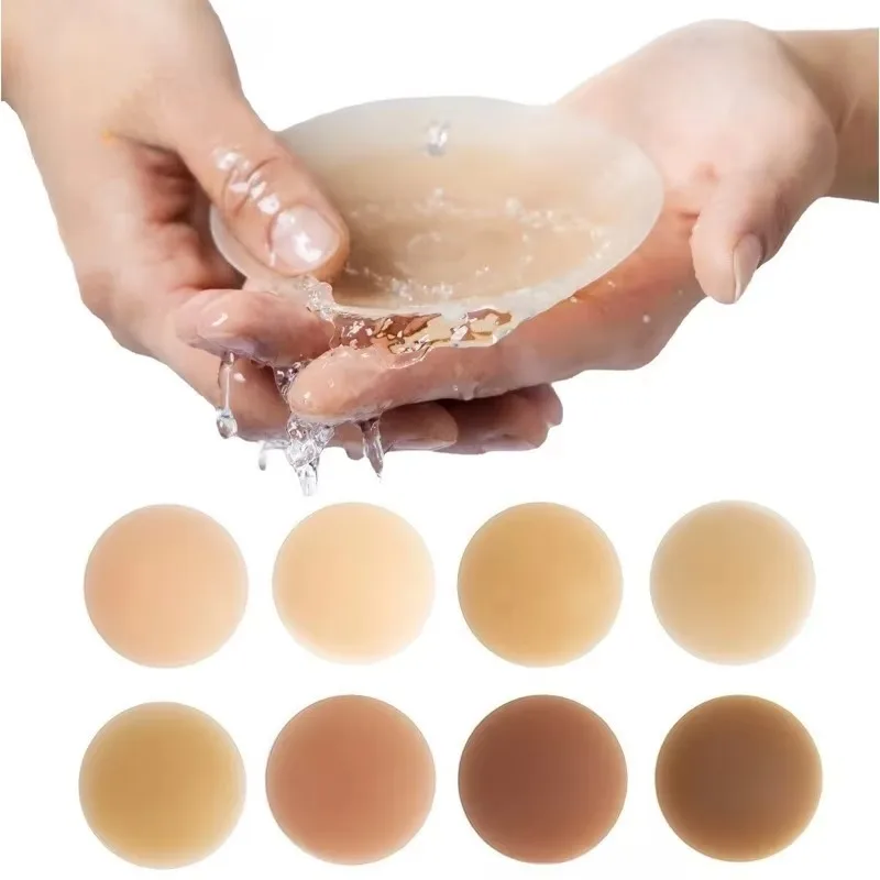 Silicone Nipple Cover Liners Adhesive Breast Boob Tape Invisible Chest Stickers for Women Sticky Bra Pads Intimate Accessories